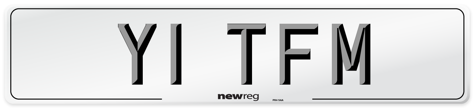 Y1 TFM Number Plate from New Reg